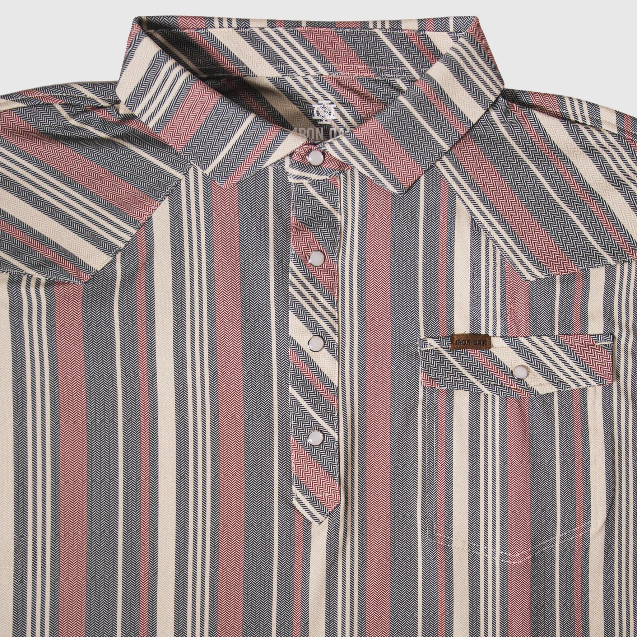 The Fuzzy Pearl Snap Performance Polo | Iron Oak - Iron Oak